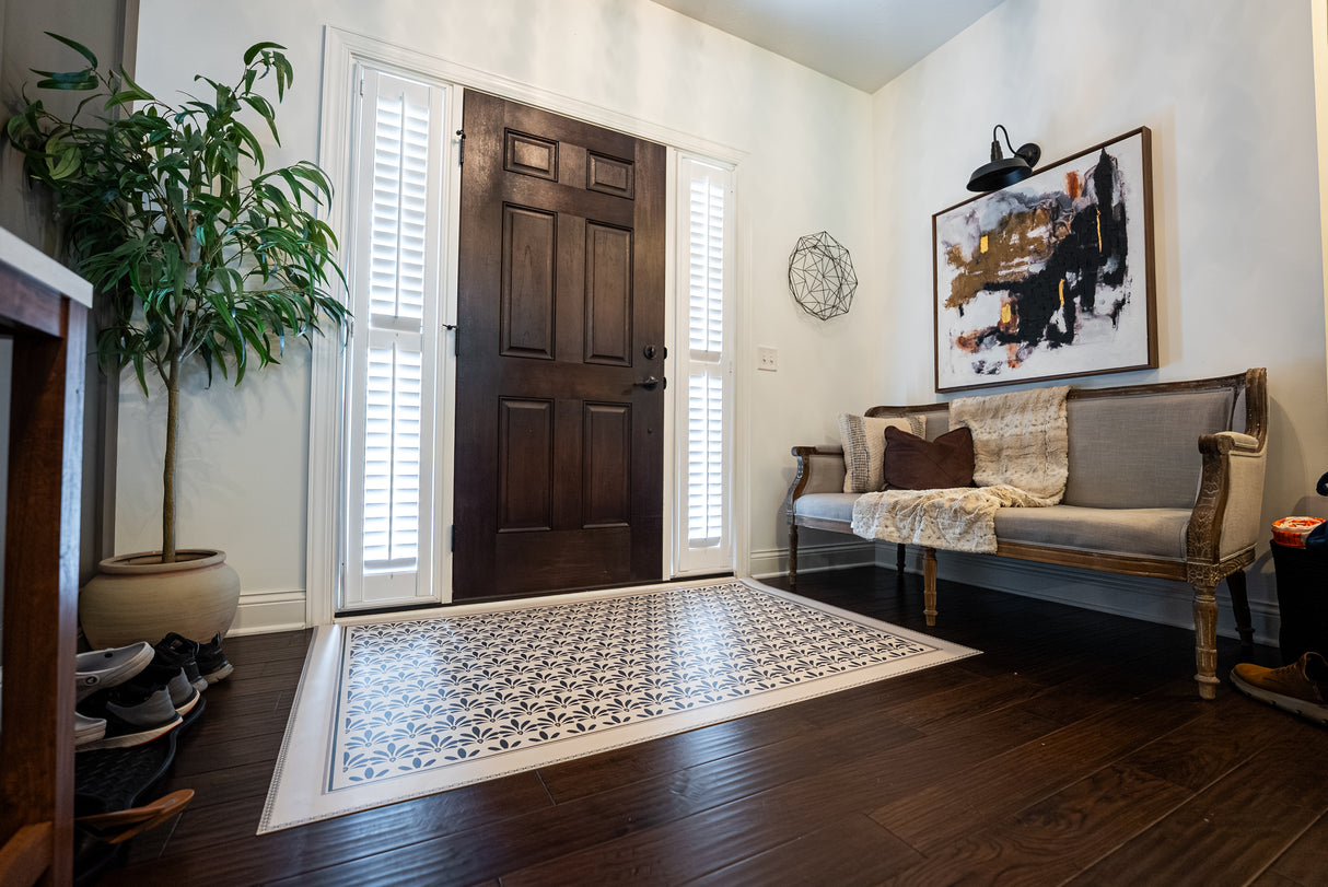 Vintage Scarf Vinyl Entry Mat