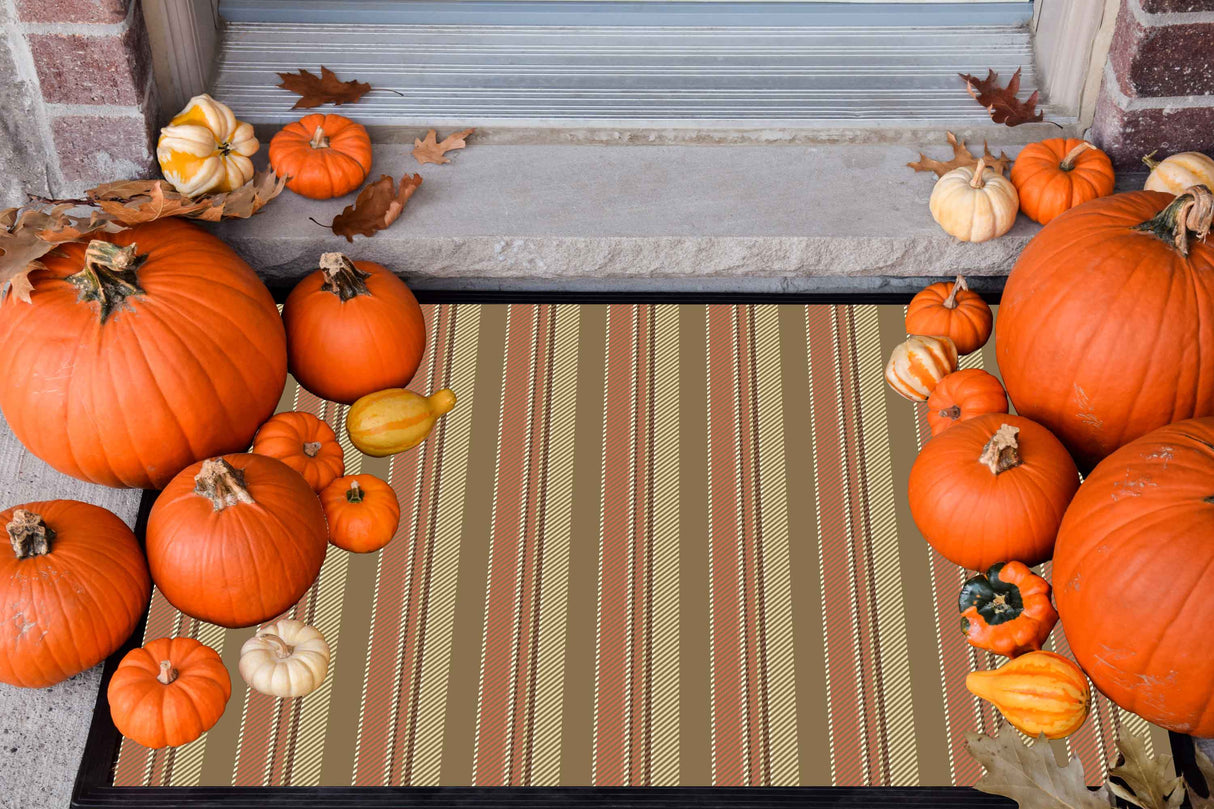 Fall Stripe Berber Impressions Entry Mat