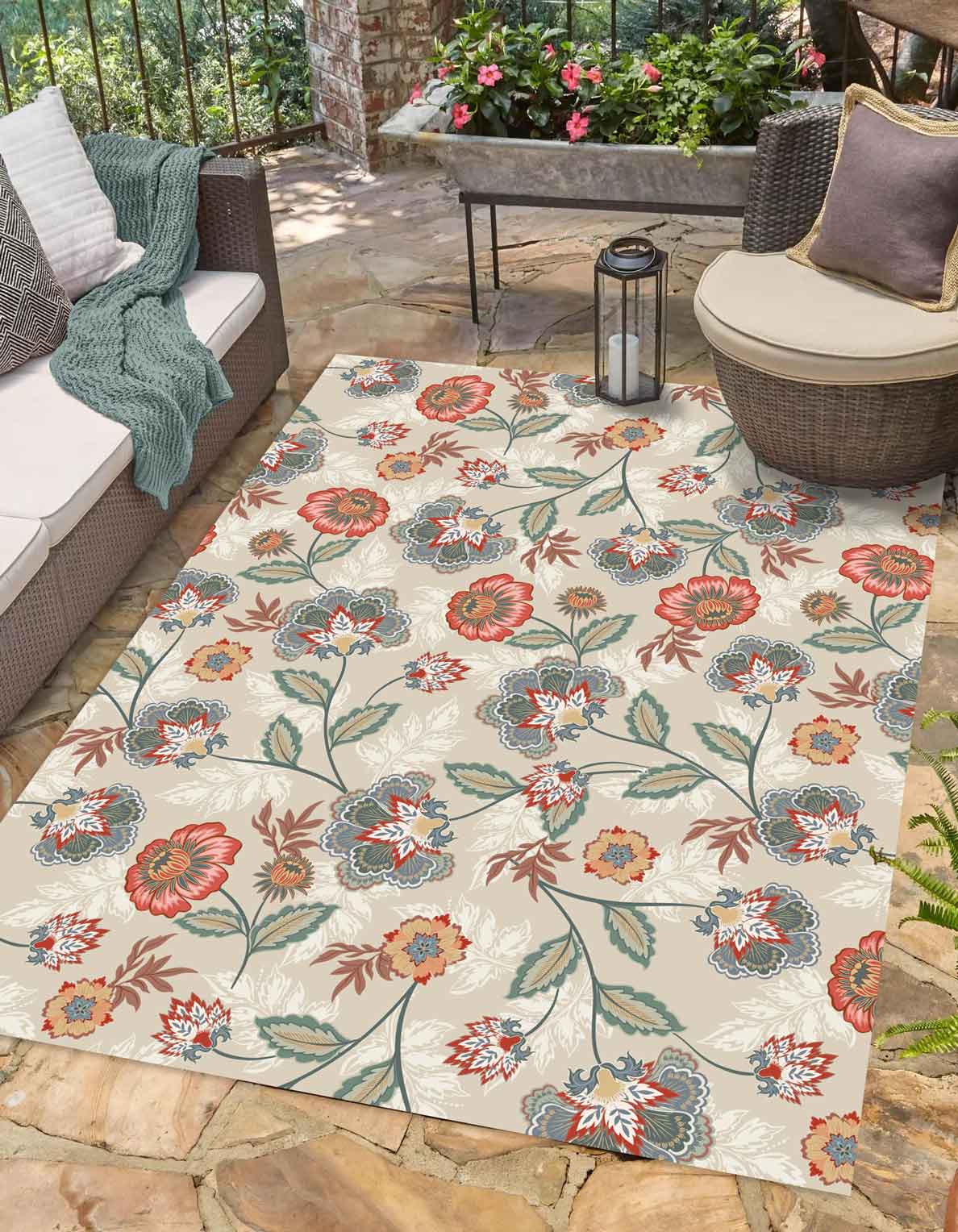 Gem Flowers Dye Sub Rug