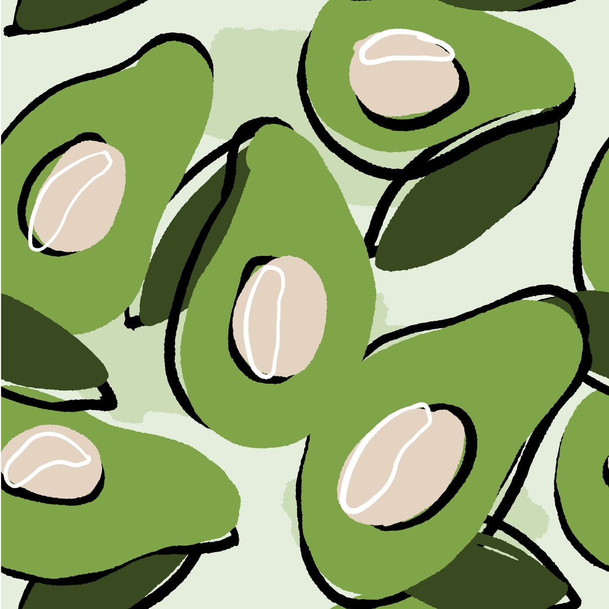 Avocados Dye Sub Rug