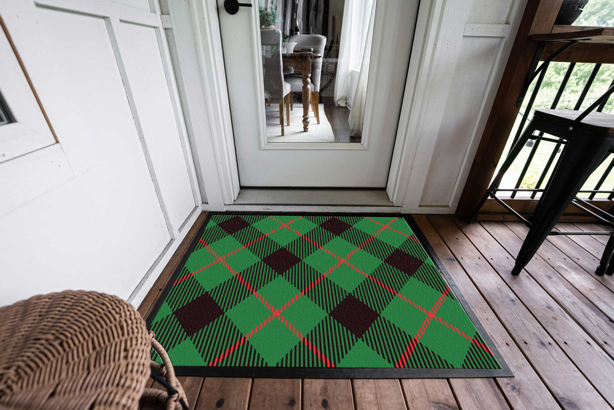 Grinch Plaid Berber Impressions Mat
