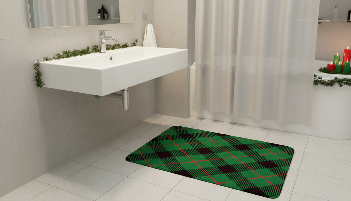 Grinch Plaid Vinyl Mat