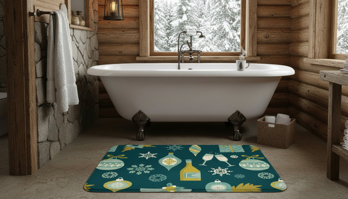 Holiday Cheers Memory Foam Bath Mat