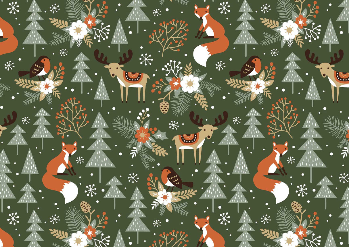 Holiday Forest Animals Memory Foam Bath Mat