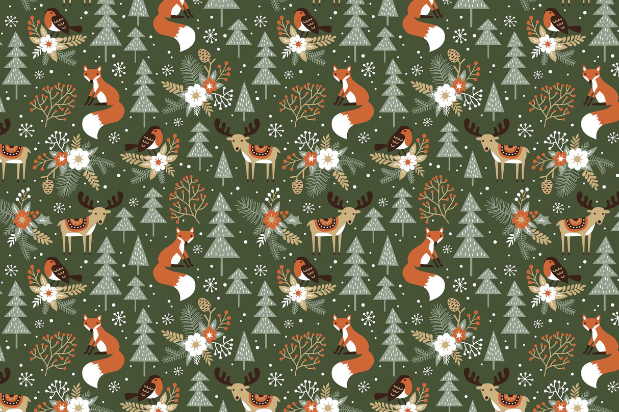 Holiday Forest Animals Memory Foam Bath Mat