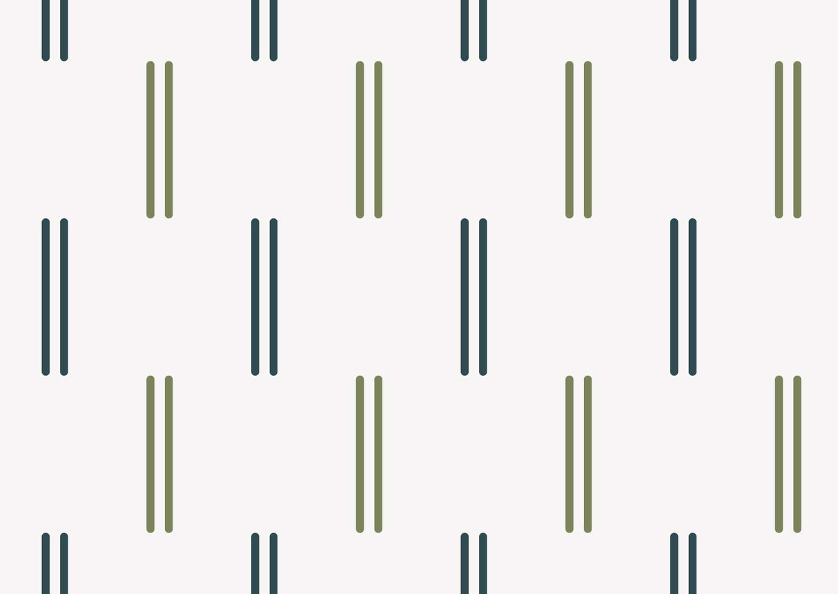 Mid-Century Modern Lines Memory Foam Bath Mat