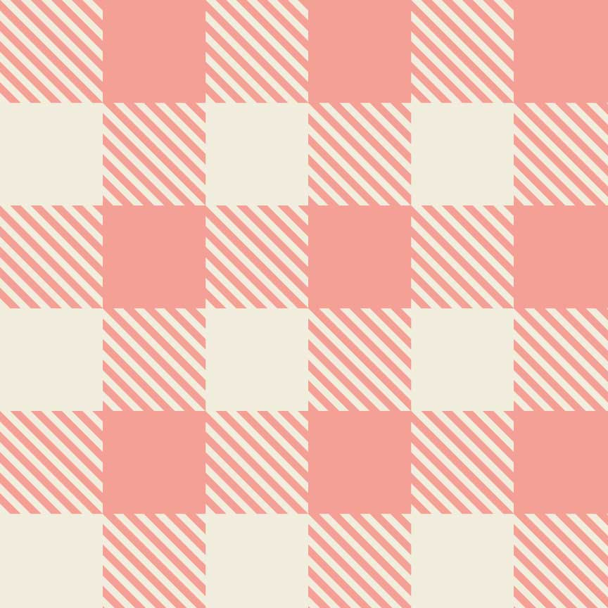 Pink Plaid Vinyl Entry Mat