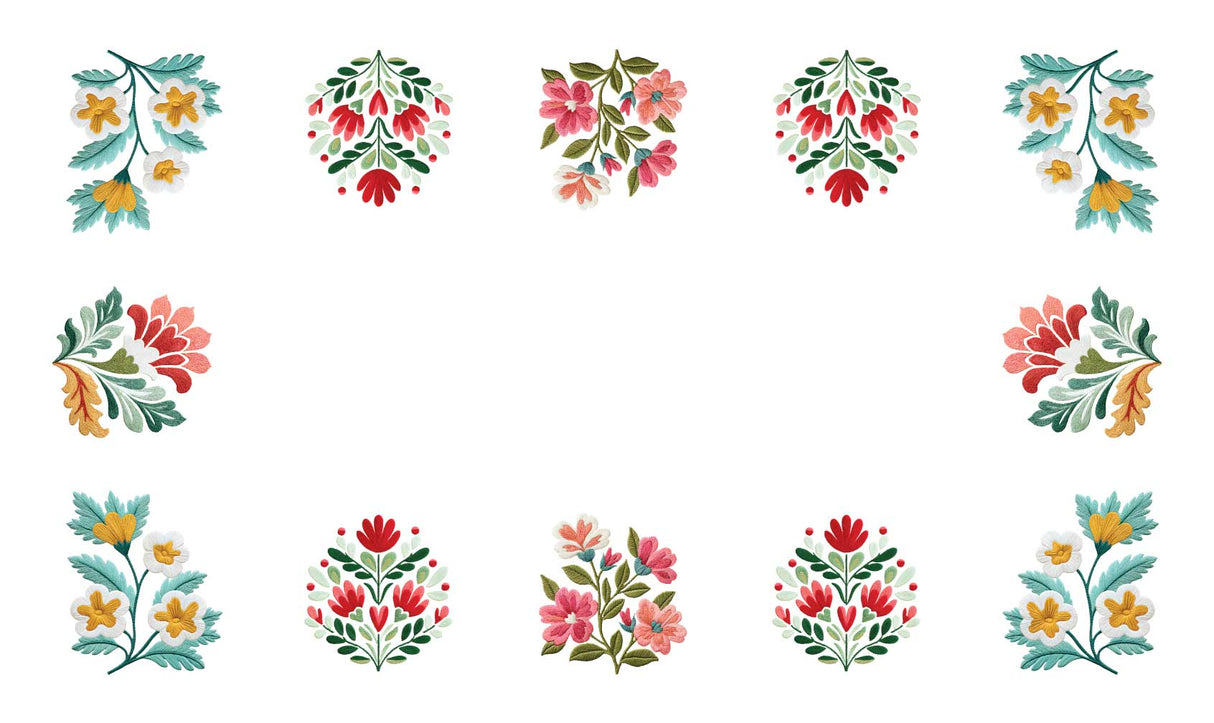 Retro Flower Garden Memory Foam Bath Mat