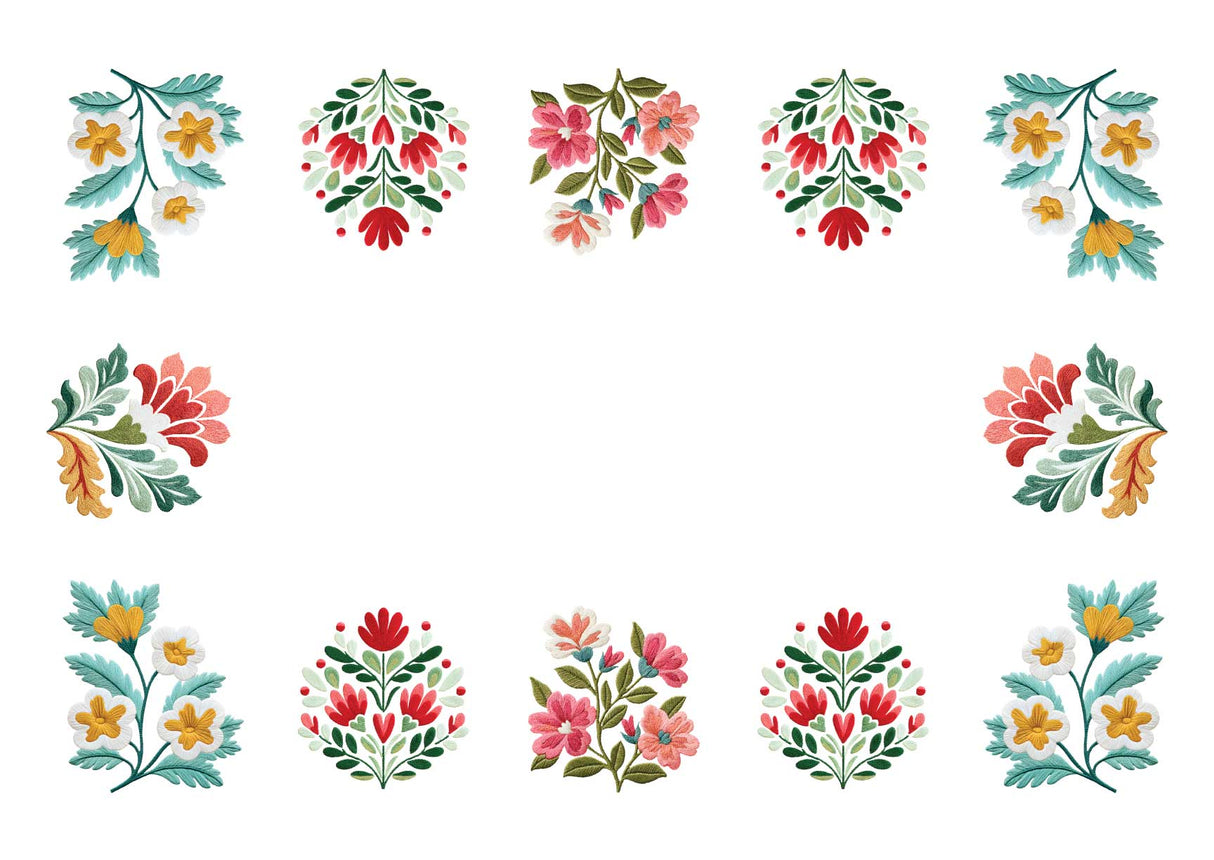 Retro Flower Garden Memory Foam Bath Mat
