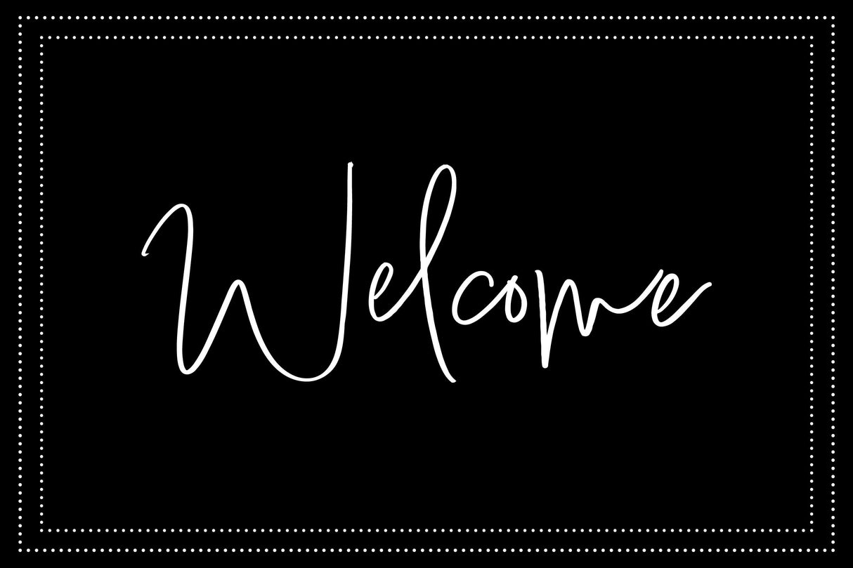Black Welcome Exterior Berber Impressions Mat