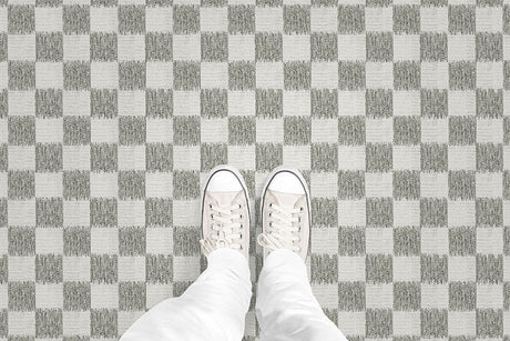 Ikat Check (P1471) Custom Printed Vinyl Flooring Design