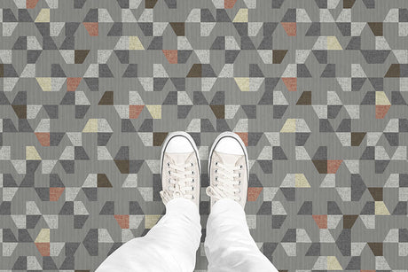 Stacked Trapezoids (P1559) Custom Printed Vinyl Flooring Design