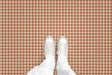 Textured Houndstooth (P1653) Custom Printed Vinyl Flooring Design