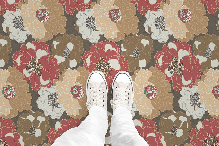 Poppy Museum LA (P1675) Custom Printed Vinyl Flooring Design