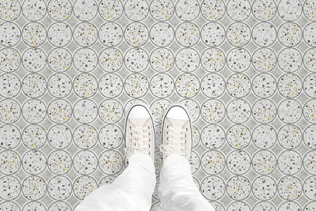 Terrazzo Circles (P1711) Custom Printed Vinyl Flooring Design