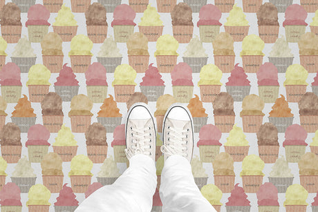 Ice Cream (P1849) Custom Printed Vinyl Flooring Design