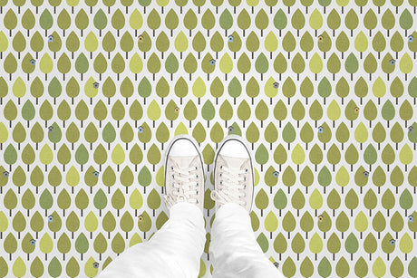 Trees with Birdhouses (P19) Custom Printed Vinyl Flooring Design