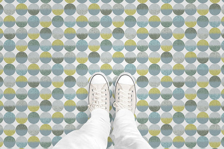 Ikat Circles (P24) Custom Printed Vinyl Flooring Design