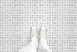 Plaid with Circles (P283) Custom Printed Vinyl Flooring Design