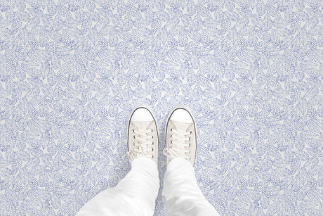 Block Printed Leaves (P392) Custom Printed Vinyl Flooring Design