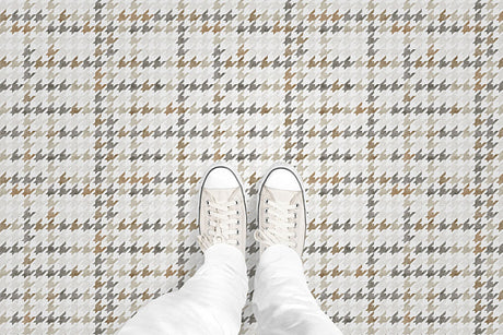 Plaid Houndstooth (P456) Custom Printed Vinyl Flooring Design