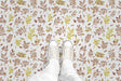 Watercolor Tossed Leaves (P638) Custom Printed Vinyl Flooring Design