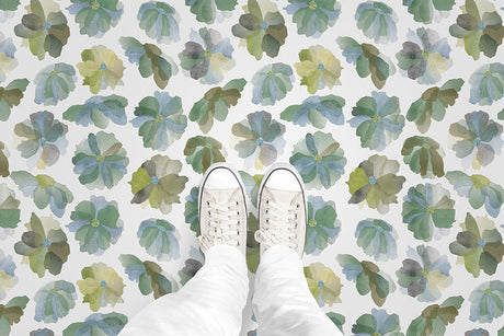 Watecolor Floral (P639) Custom Printed Vinyl Flooring Design