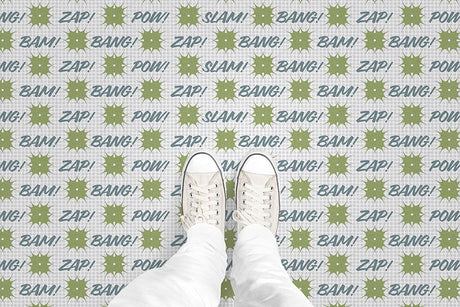 Comic Book (P63) Custom Printed Vinyl Flooring Design