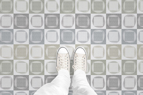 Watercolor Checkboard (P676) Custom Printed Vinyl Flooring Design