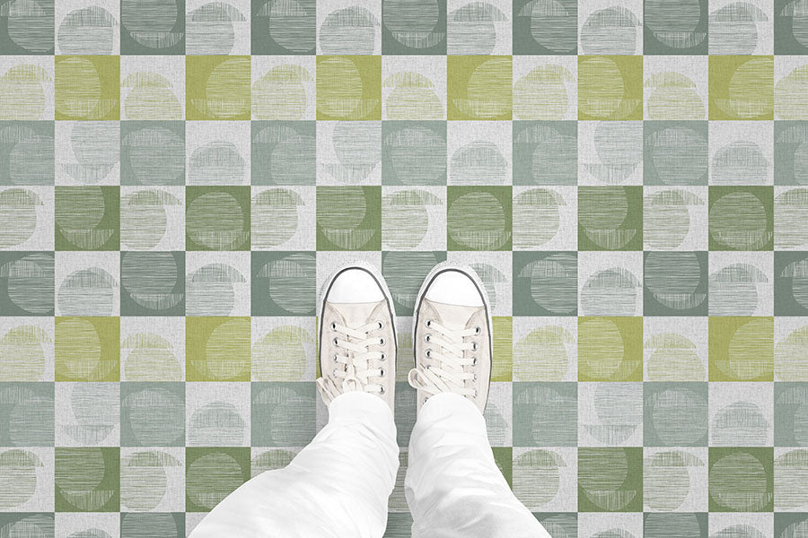 Block Print Square (P677) Custom Printed Vinyl Flooring Design