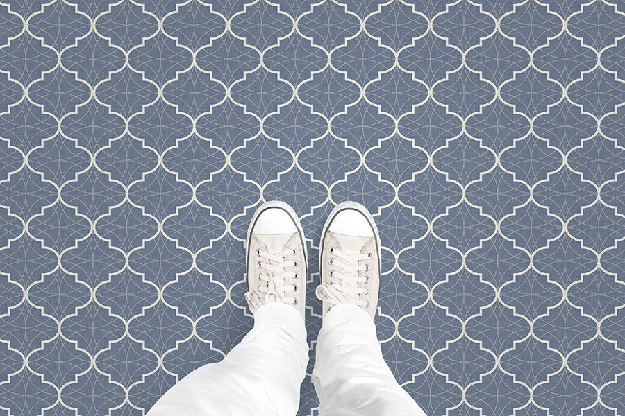 Quatrefoil Overlay (P699) Custom Printed Vinyl Flooring Design
