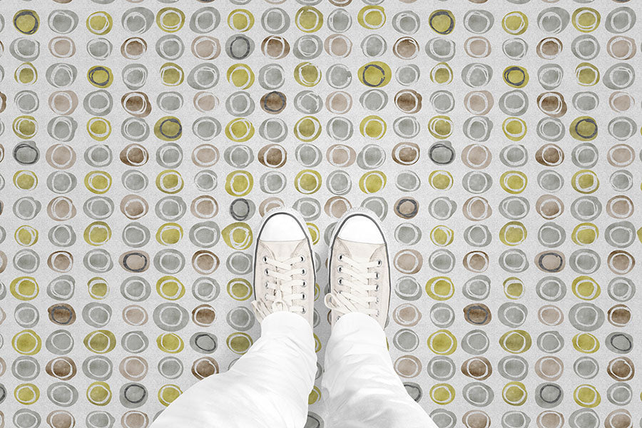 Painted Dots (P956) Custom Printed Vinyl Flooring Design