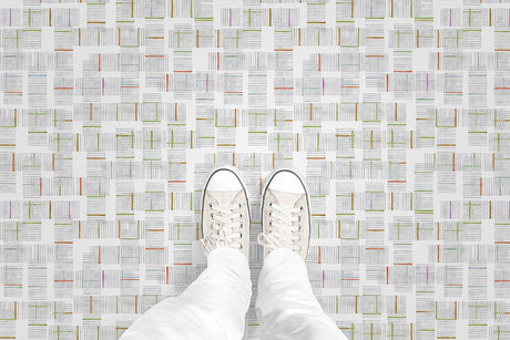 Plaid Overlay (P959) Custom Printed Vinyl Flooring Design