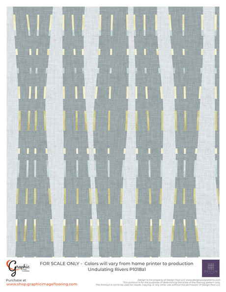 Undulating Rivers (P1018) Custom Printed Vinyl Flooring Design