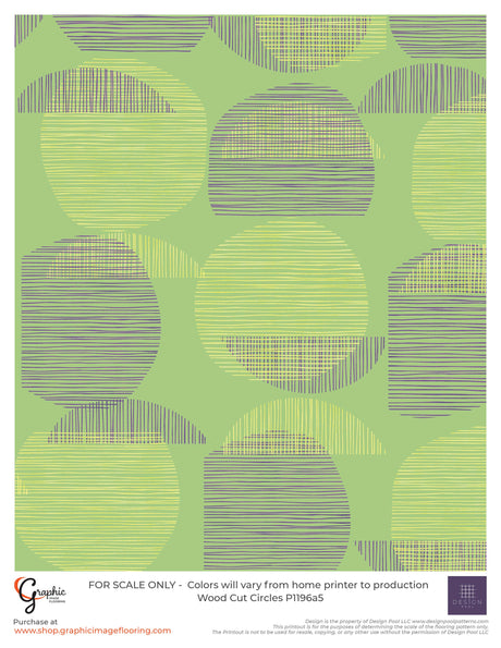 Wood Cut Circles (P1196) Custom Printed Vinyl Flooring Design