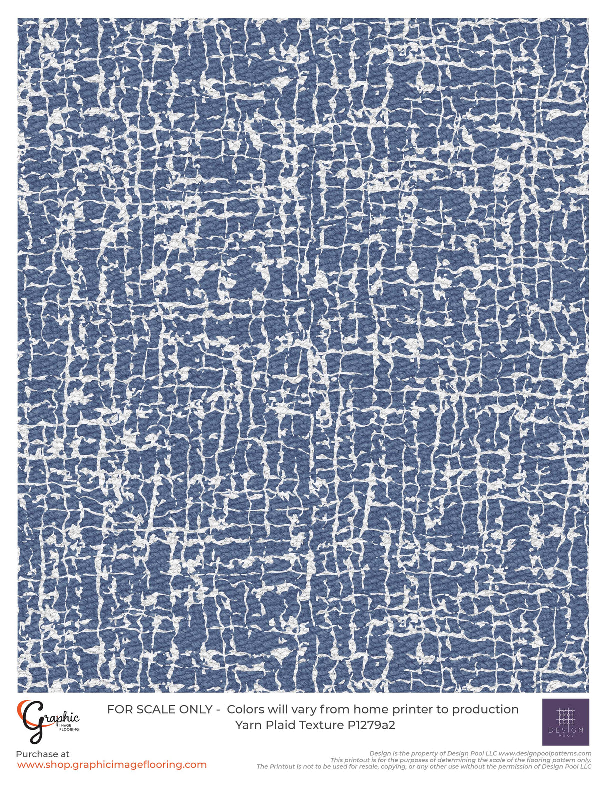 Yarn Plaid Texture (P1279) Custom Printed Vinyl Flooring Design