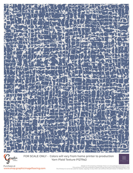 Yarn Plaid Texture (P1279) Custom Printed Vinyl Flooring Design