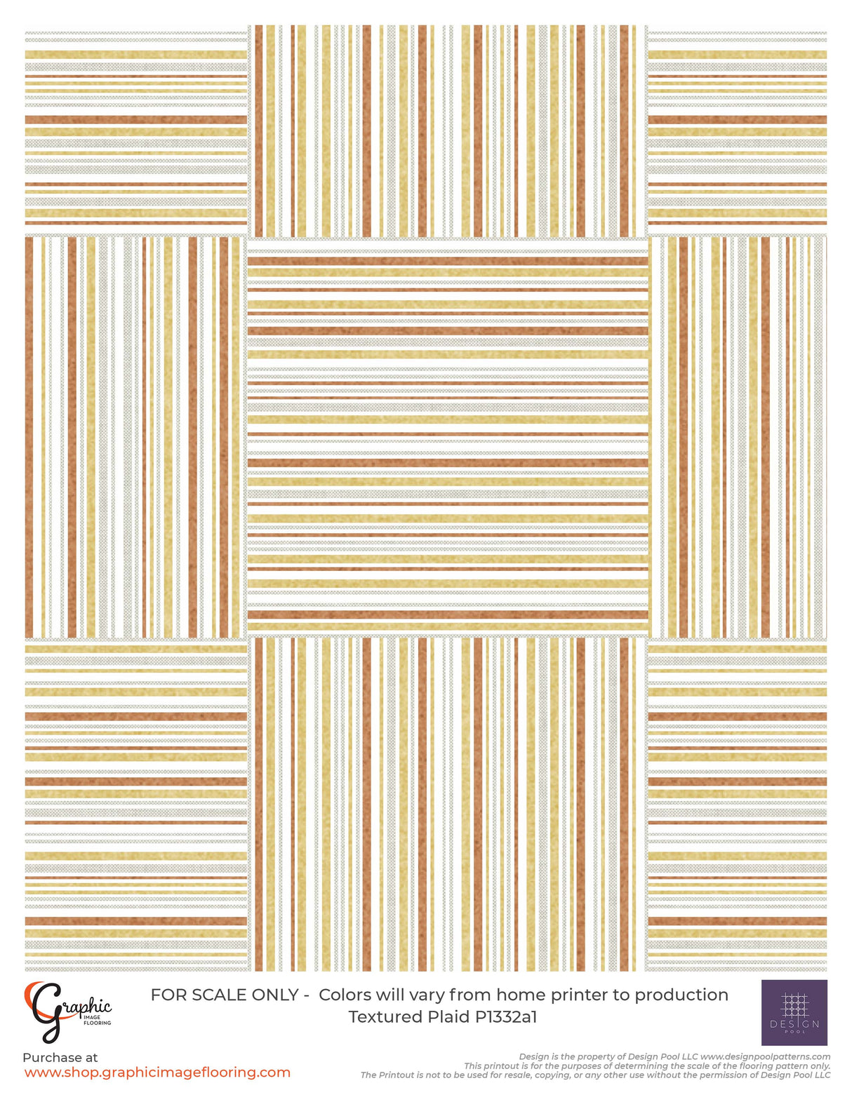 Textured Plaid (P1332) Custom Printed Vinyl Flooring Design