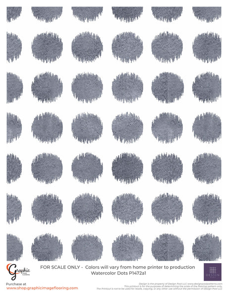 Watercolor Dots (P1472) Custom Printed Vinyl Flooring Design
