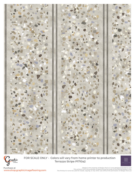 Terrazzo Stripe (P1710) Custom Printed Vinyl Flooring Design