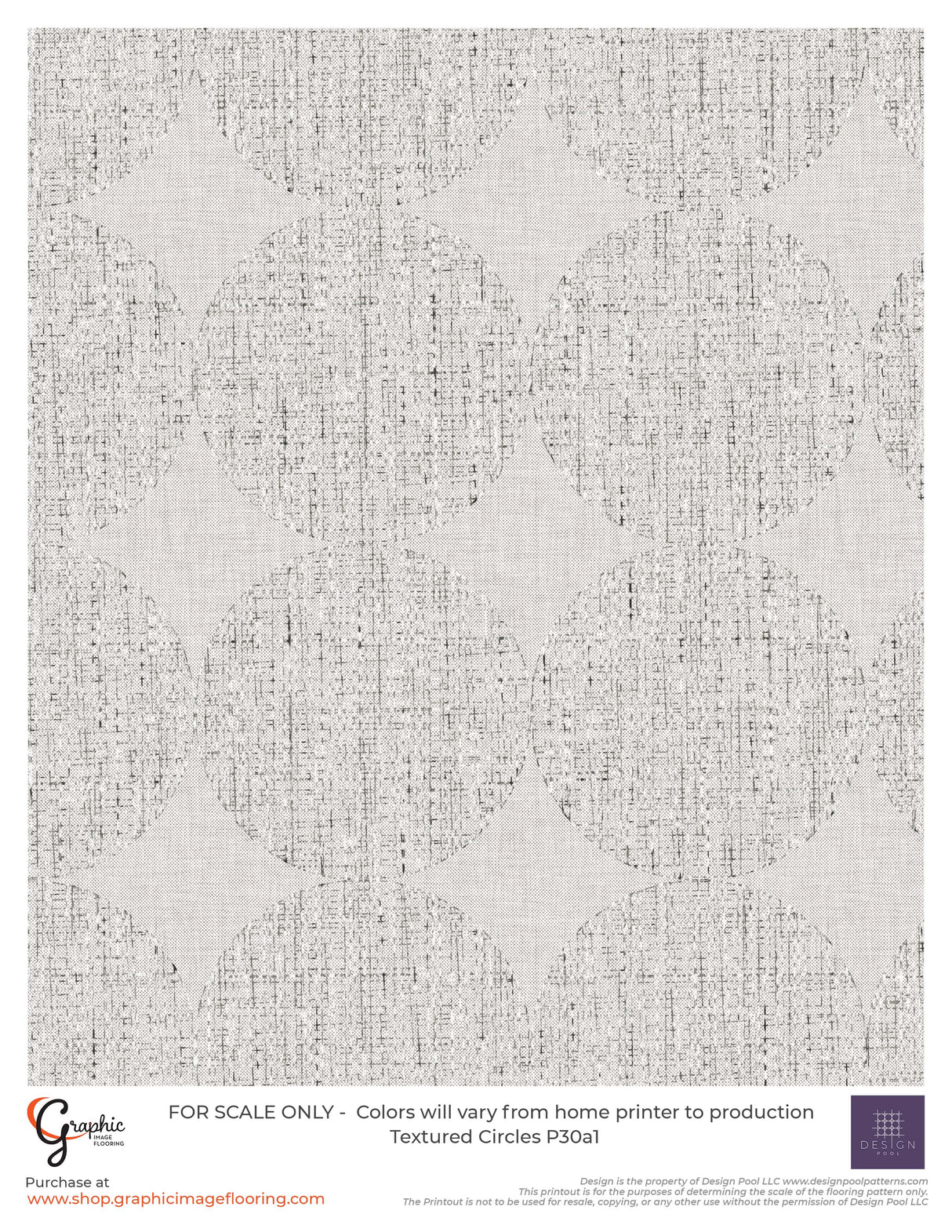Textured Circles (P30) Custom Printed Vinyl Flooring Design
