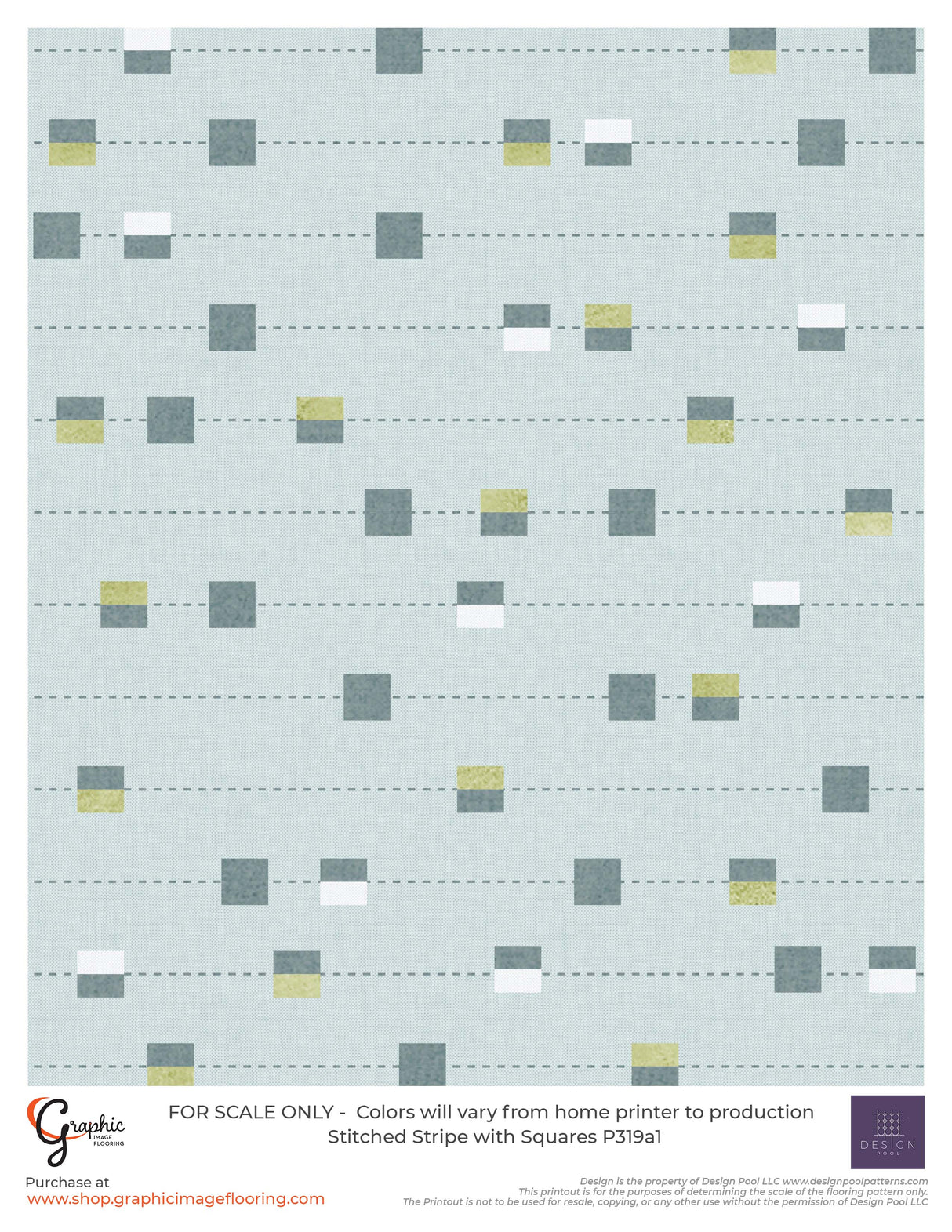 Stitched Stripe with Squares (P319)