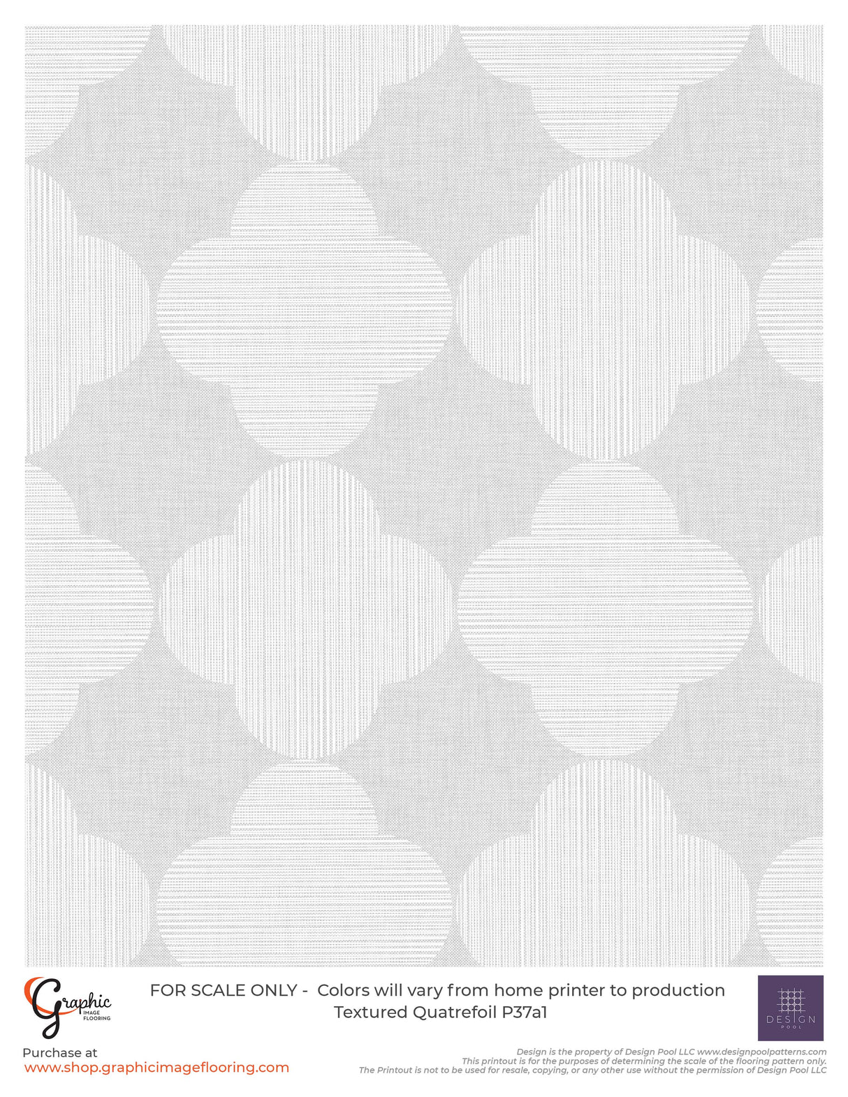 Textured Quaterfoil (P37) Custom Printed Vinyl Flooring Design