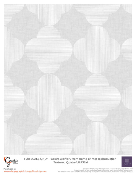 Textured Quaterfoil (P37) Custom Printed Vinyl Flooring Design