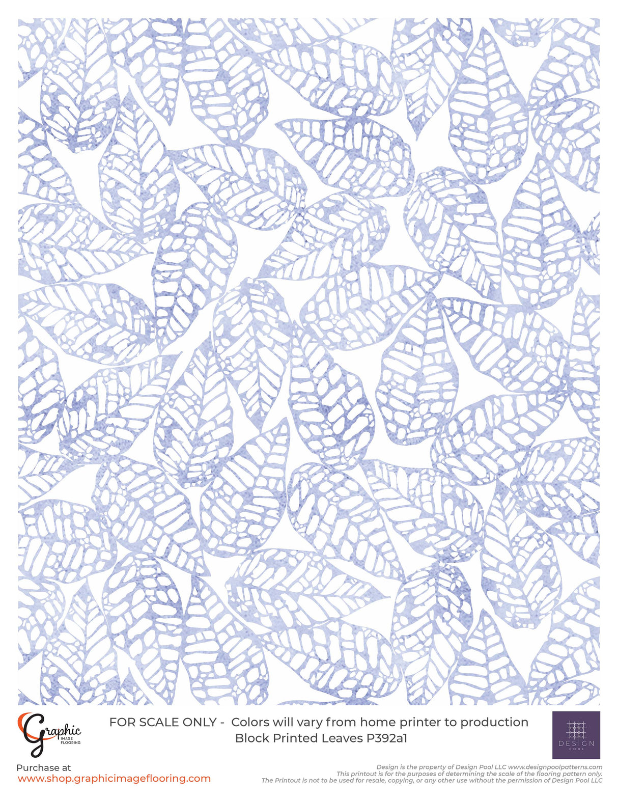 Block Printed Leaves (P392)