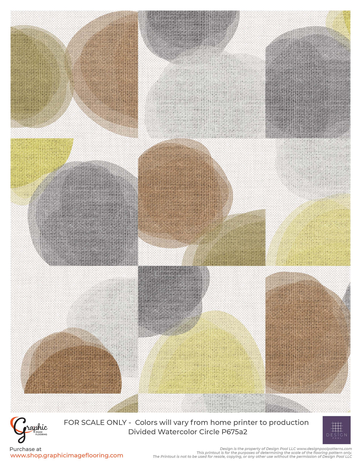 Divided Watercolor Circle (P675)