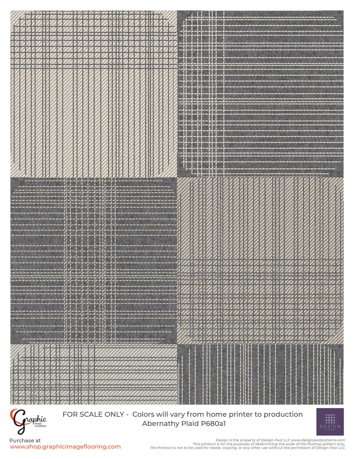 Abernathy Plaid (P680) Custom Printed Vinyl Flooring Design