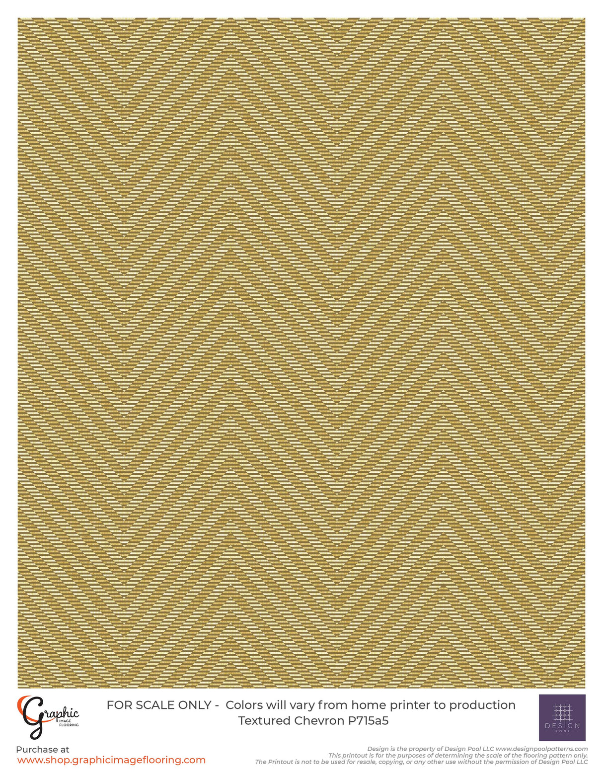 Textured Chevron (P715) Custom Printed Vinyl Flooring Design