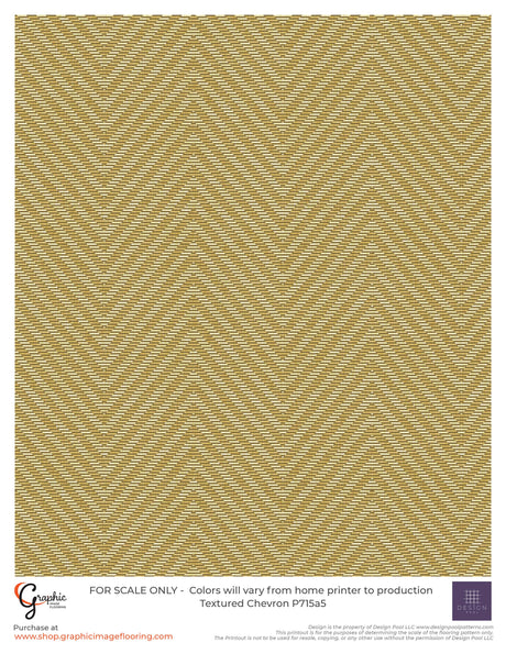Textured Chevron (P715) Custom Printed Vinyl Flooring Design