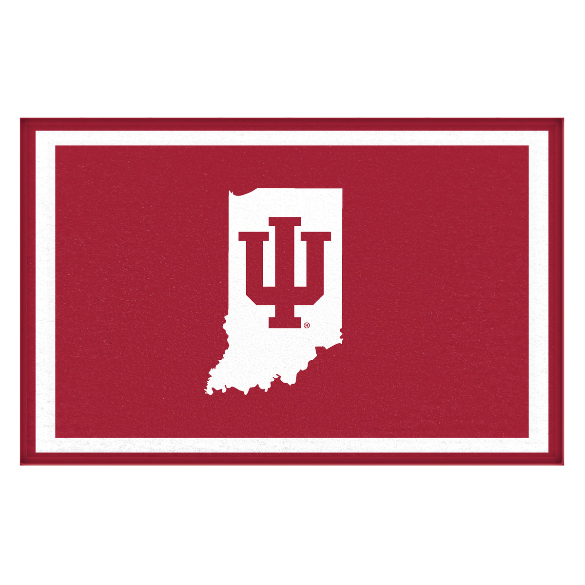 Indiana University 4x6 Rug IU Trident Primary Logo & State